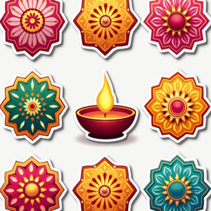 Mandalas & Rangoli - Sticker Sheet v13